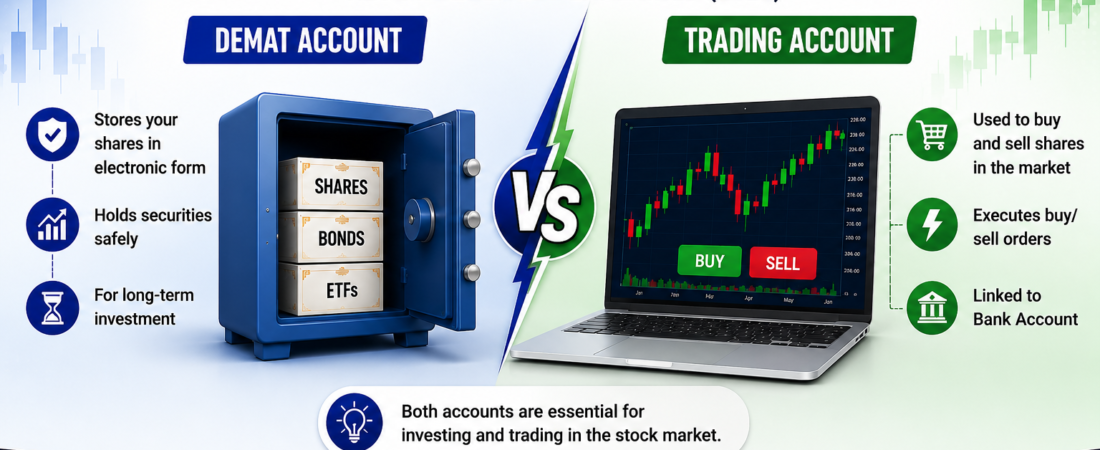 Demat Account vs Trading Account (2026): Best Guide for Beginners